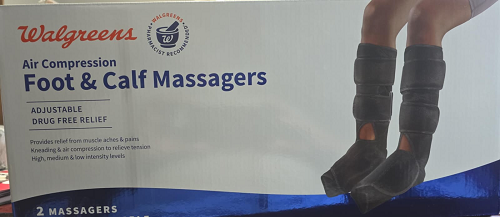 Walgreens Foot and Calf Massagers 1 Pair Black New 